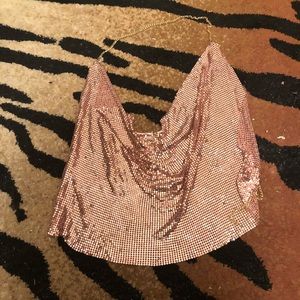 Rose gold halter top